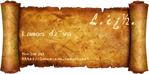 Lamos Éva névjegykártya