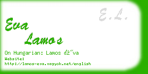 eva lamos business card